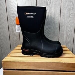 Dry Shod Mudcat Mid Boys Men’s 7/7.5 Black All Conditions Waterproof Chore Boot